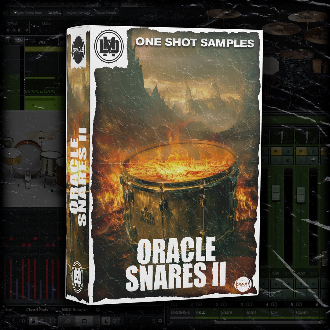 ORACLE SNARES 2 - 25 WAV & TCI ONE SHOT SAMPLES - DRUMMIDI.COM