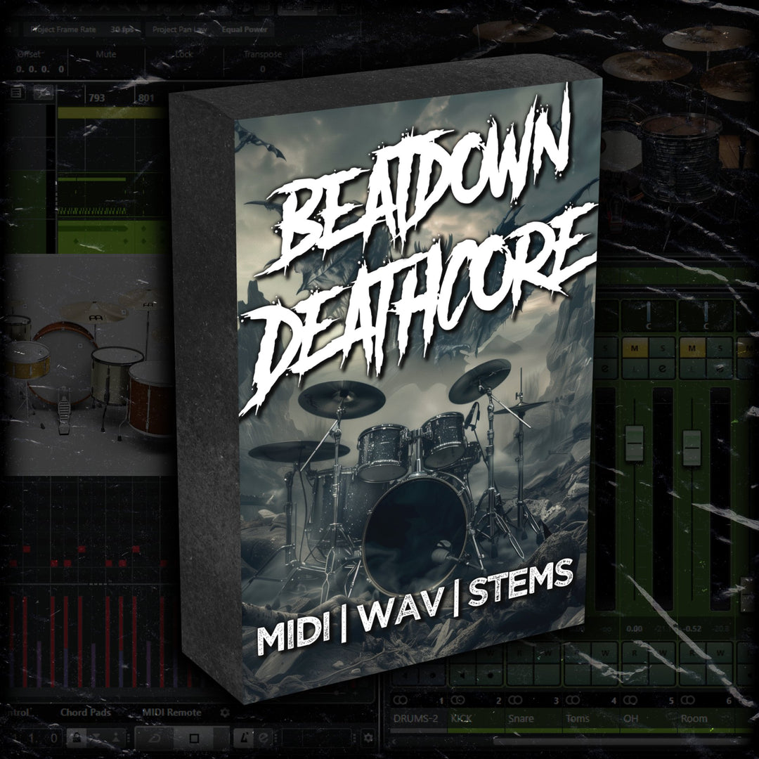 VOL 5 BEATDOWN 10 SONG DRUM PACK - DRUMMIDI.COM