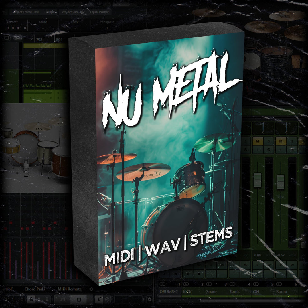 VOL 9 NU METAL 11 SONG DRUM PACK - DRUMMIDI.COM
